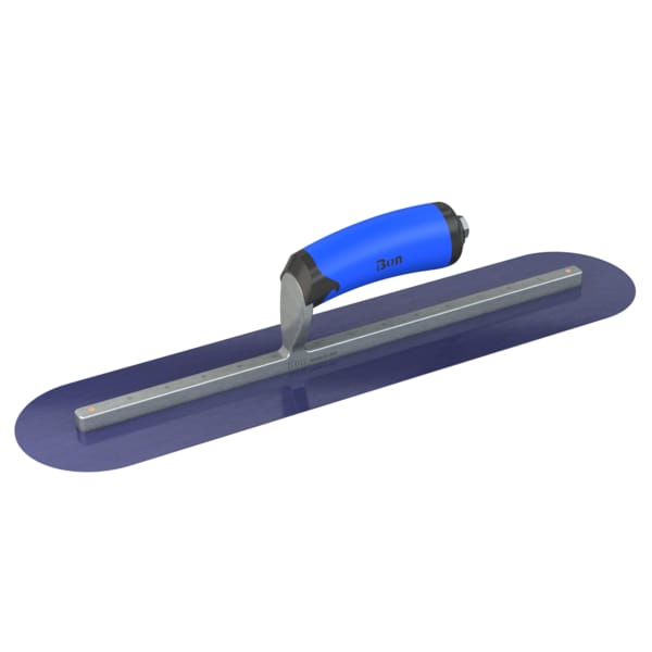 Steel City Trowels By Bon Bon 67-154 Finish Trowel, Round, Blue Steel, 18 X 4, Comfort Grip 67-154 - main